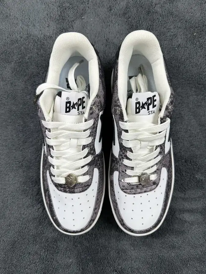 A BATHING APE STA Snake Print Low Top Sneaker for Men