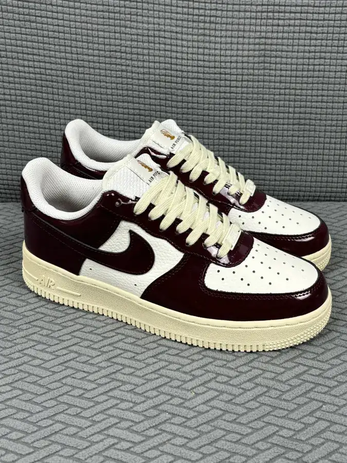 Nike Air Force 1 Low Classic Series, Wine Red Patent Leather