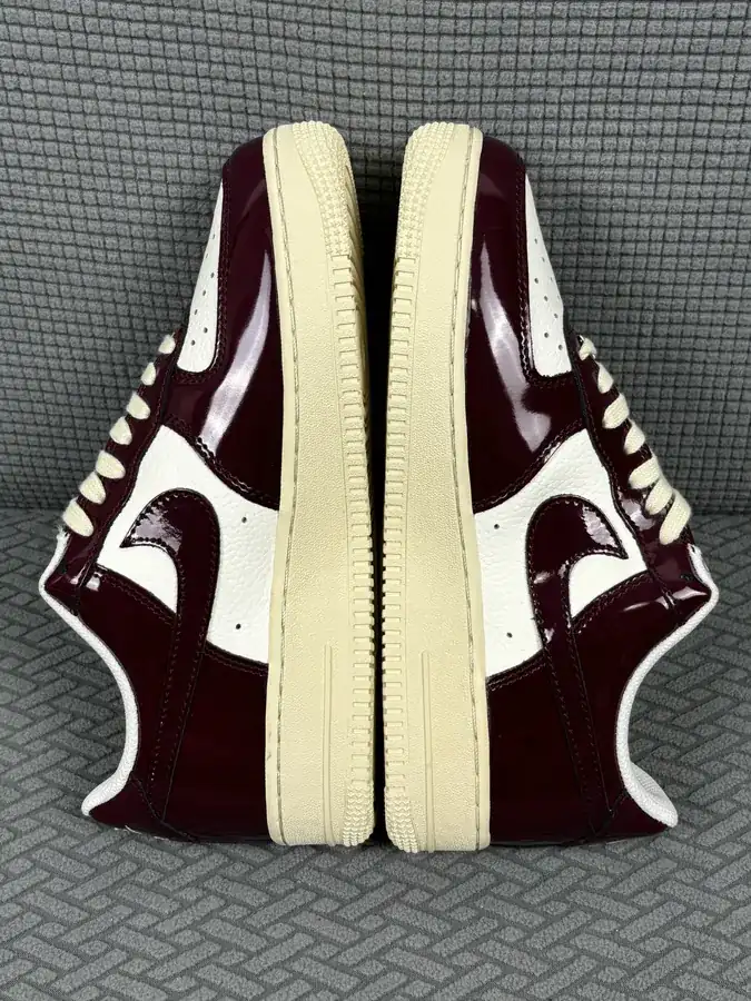 Nike Air Force 1 Low Classic Series, Wine Red Patent Leather
