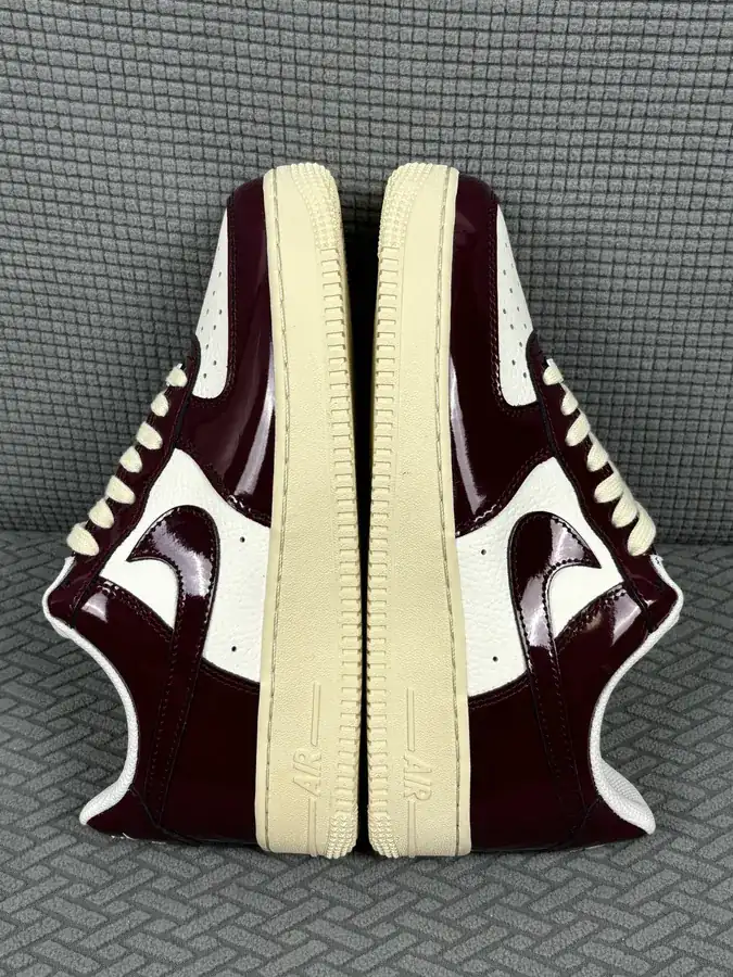 Nike Air Force 1 Low Classic Series, Wine Red Patent Leather