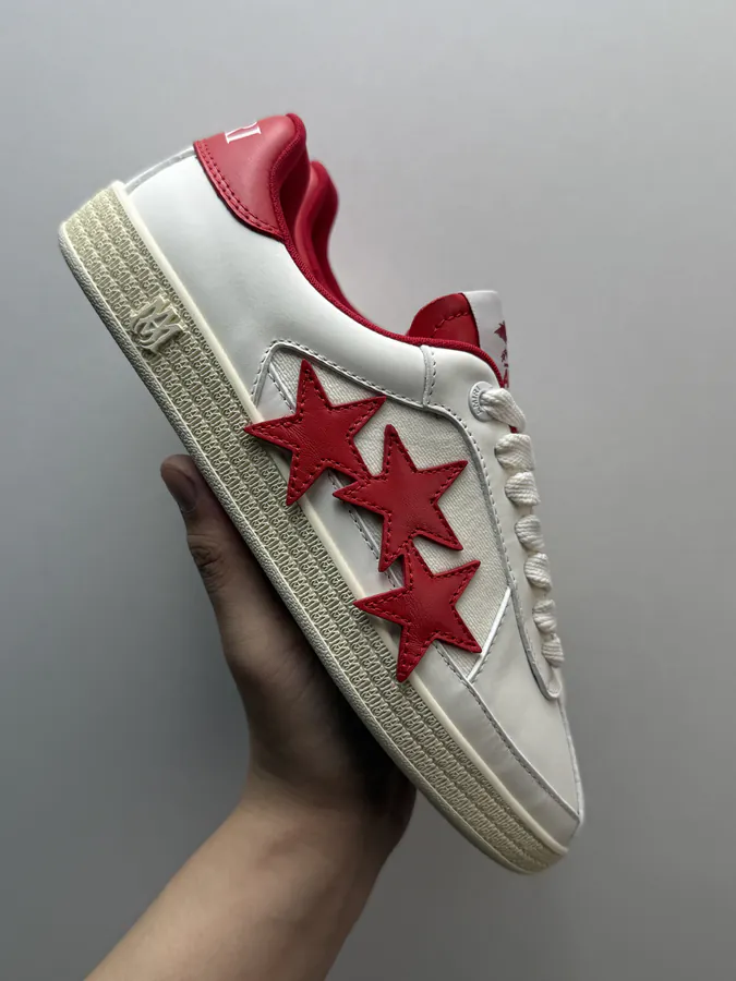 AMIRI PACIFIC Red and White Slippers