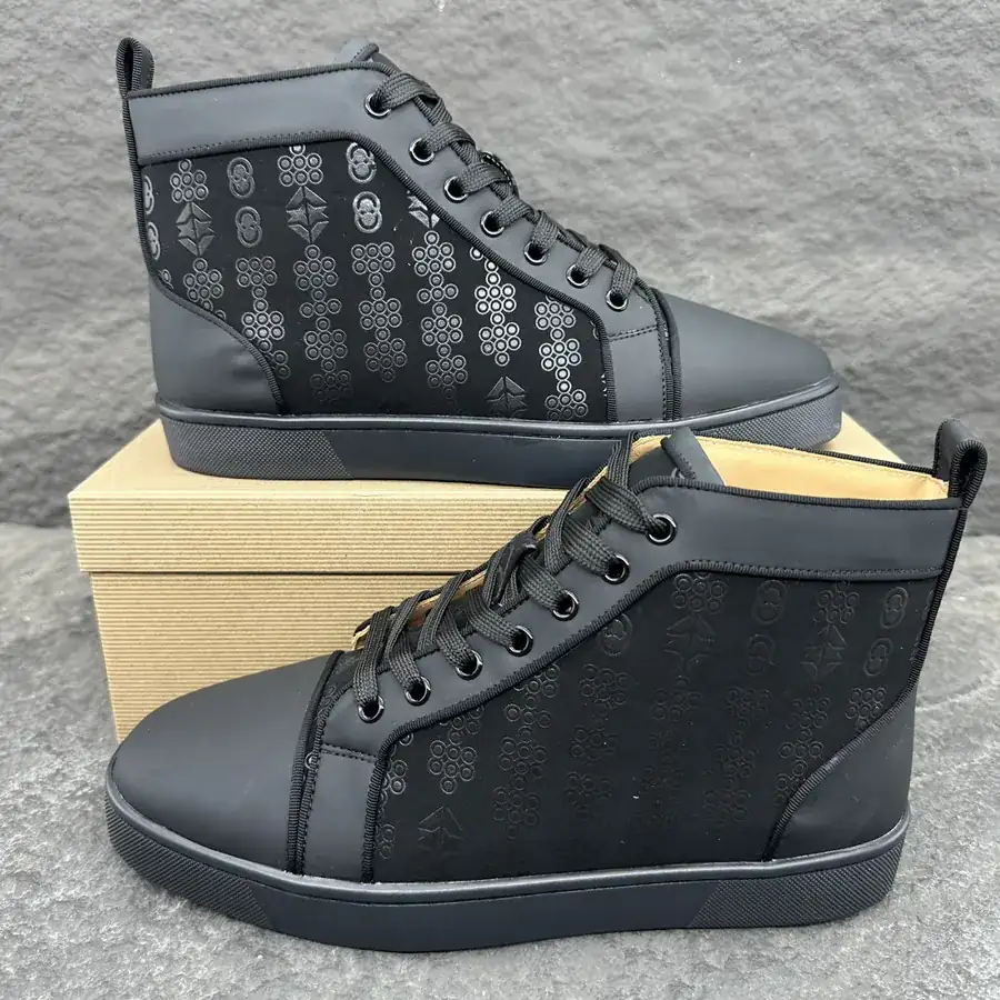 Louis High top Sneakers Black Calf Leather