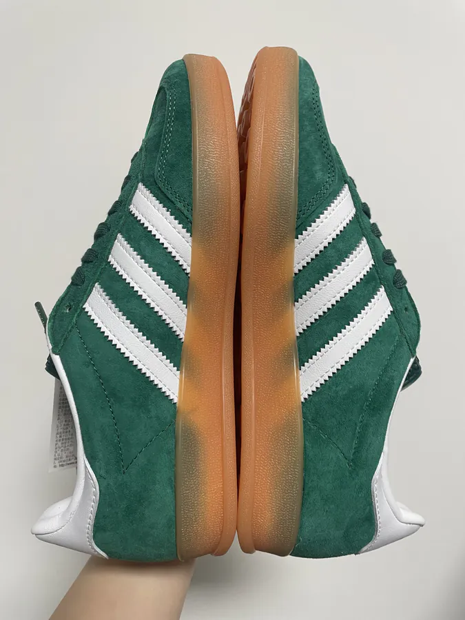 Adi Samba Gazelle Training Shoes in Grained Green