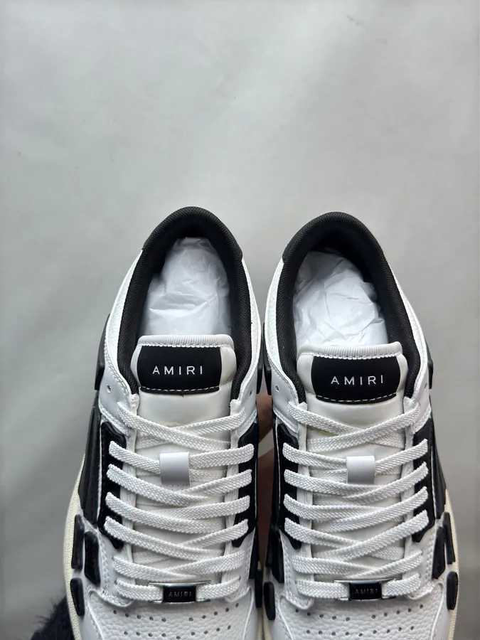 AMIRI Skel Top Low in White and Black