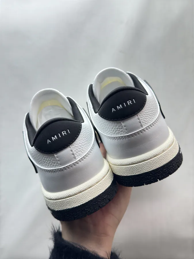 AMIRI Skel Top Low in White and Black