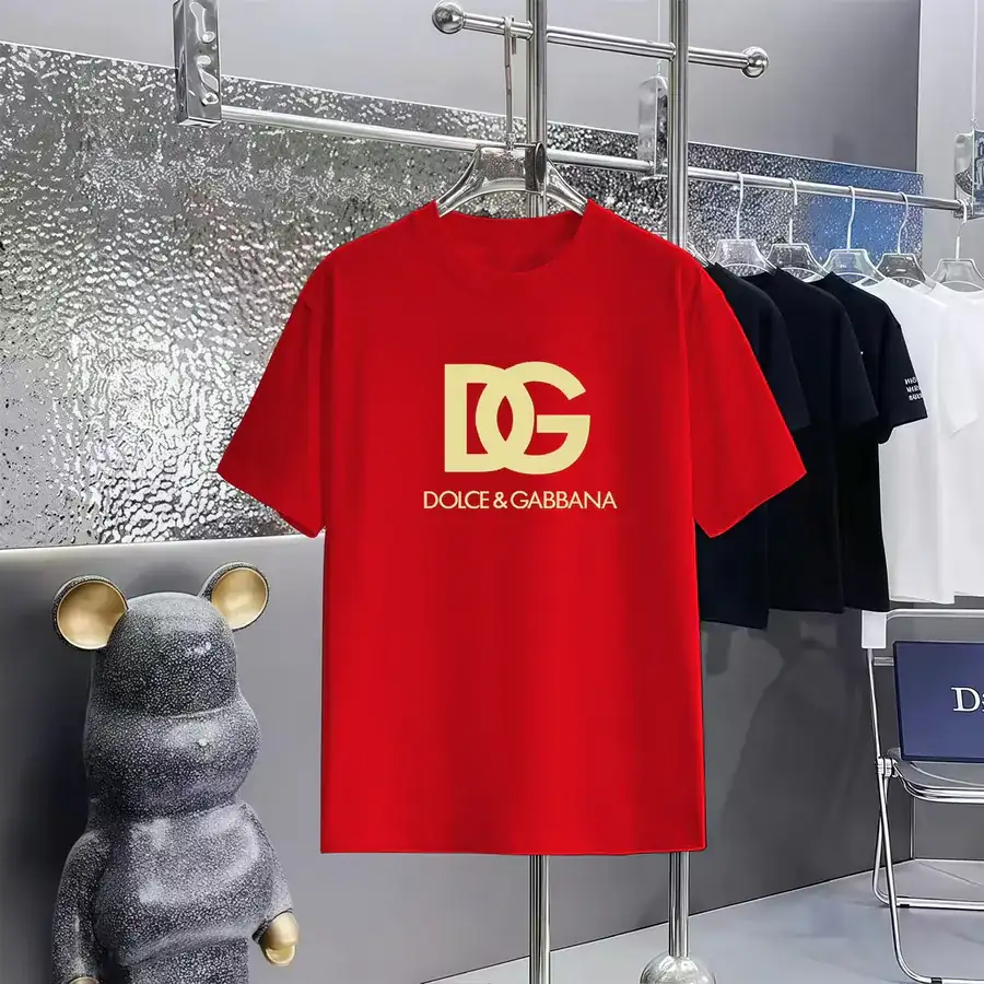 Dolce & Gabbana Print Round Neck Short Sleeve T Shirt