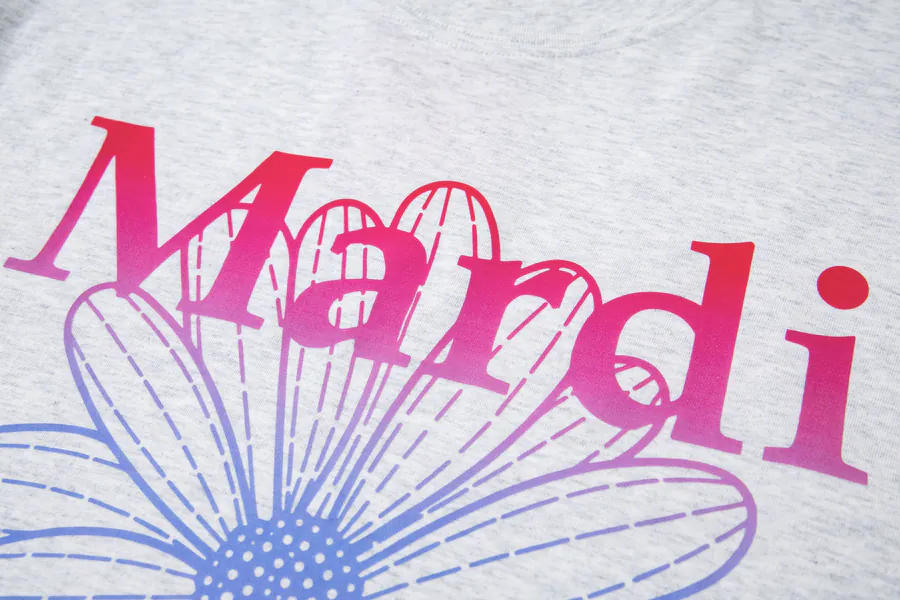 Mardi Mercredi Classic Daisy Print Round Neck Short Sleeve T Shirt