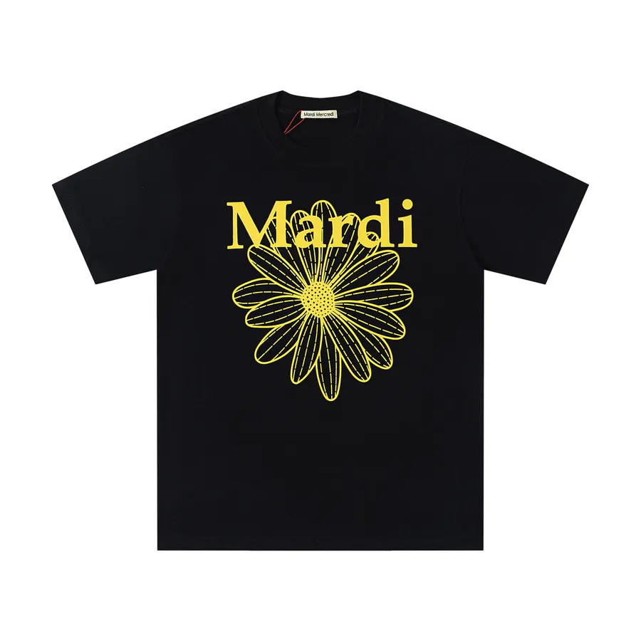 Mardi Mercredi Classic Daisy Print Round Neck Short Sleeve T Shirt