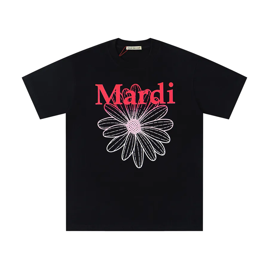 Mardi Mercredi Classic Daisy Print Round Neck Short Sleeve T Shirt