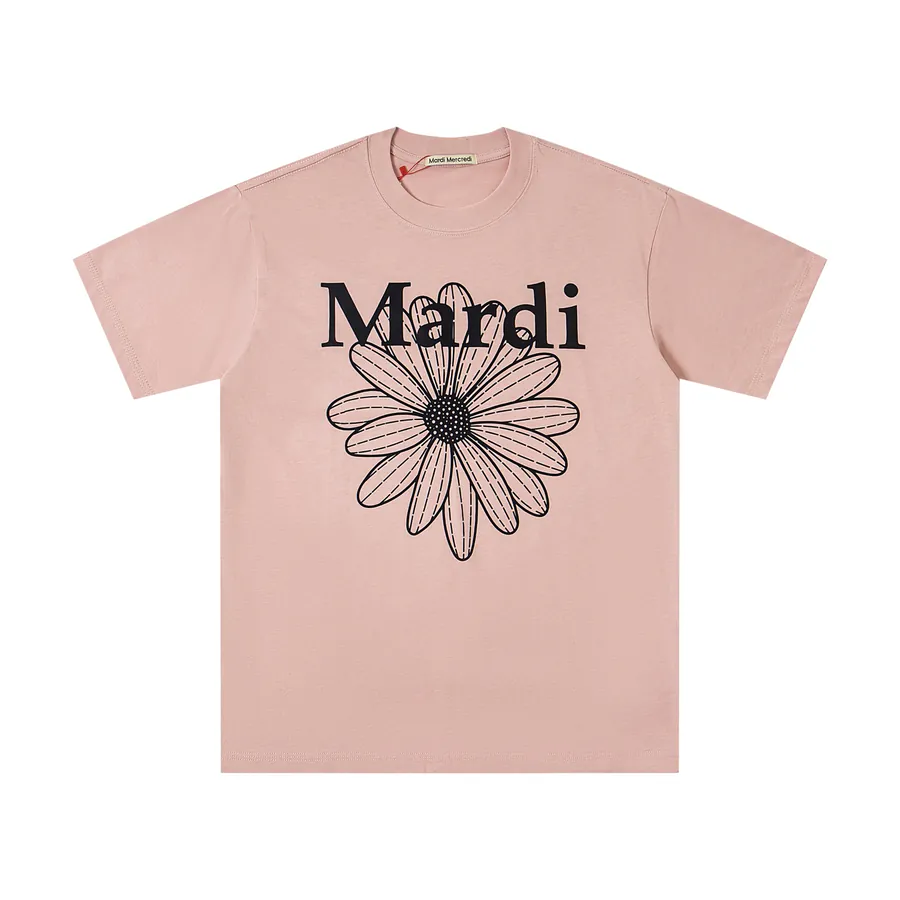 Mardi Mercredi Classic Daisy Print Round Neck Short Sleeve T Shirt