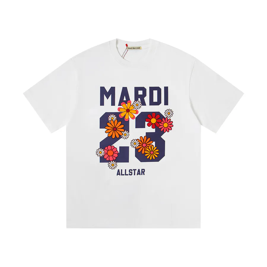 Mardi Mercredi 23 Multifloral Print Round Neck T Shirt