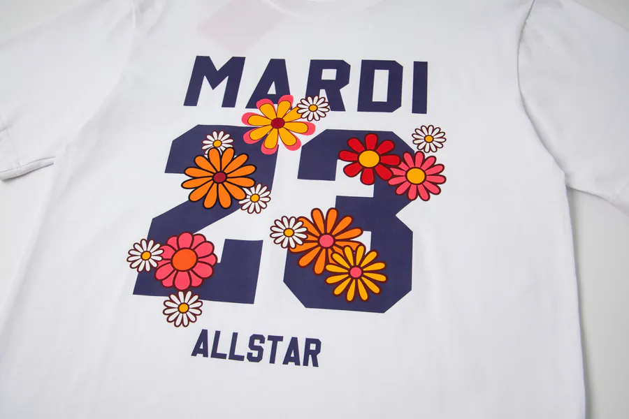 Mardi Mercredi 23 Multifloral Print Round Neck T Shirt