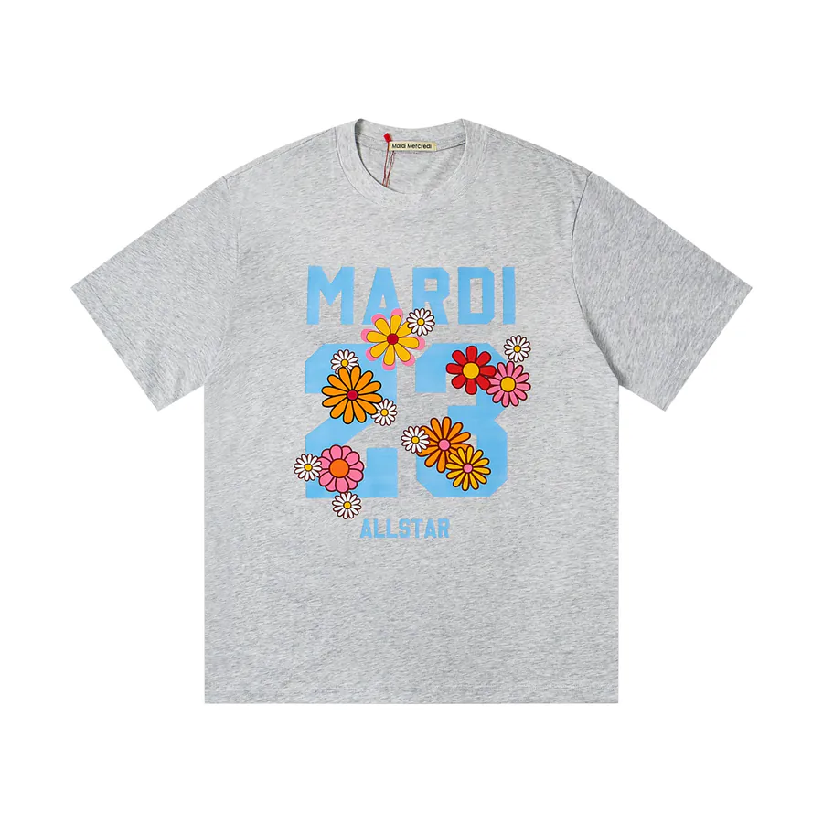 Mardi Mercredi 数字 '23' 多花系列宽松短袖T恤