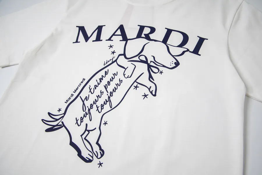 Mardi Mercredi Jumping Dog Series Oversized T Shirt