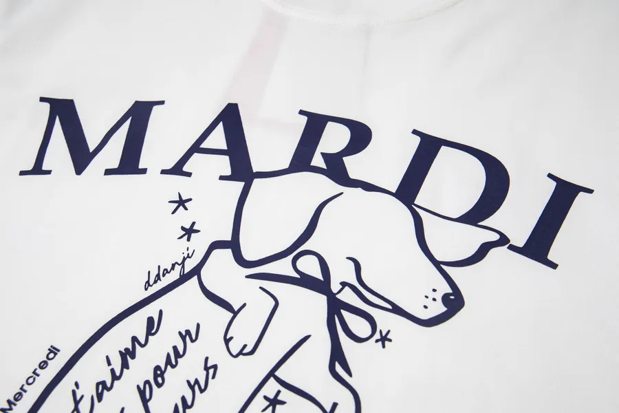 Mardi Mercredi Jumping Dog Series Oversized T Shirt
