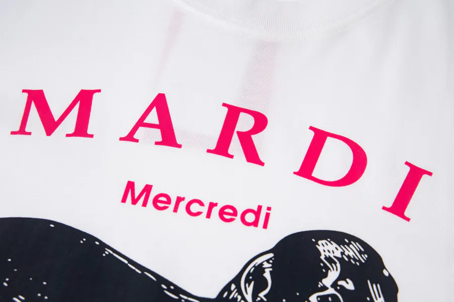 Mardi Mercredi Classic Pug Series Loose Round Neck Short Sleeve T Shirt
