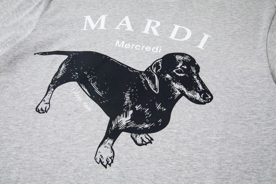 Mardi Mercredi Classic Pug Series Oversized T Shirt
