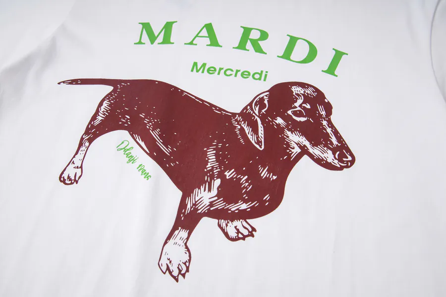 Mardi Mercredi Classic Pug Series Loose T Shirt
