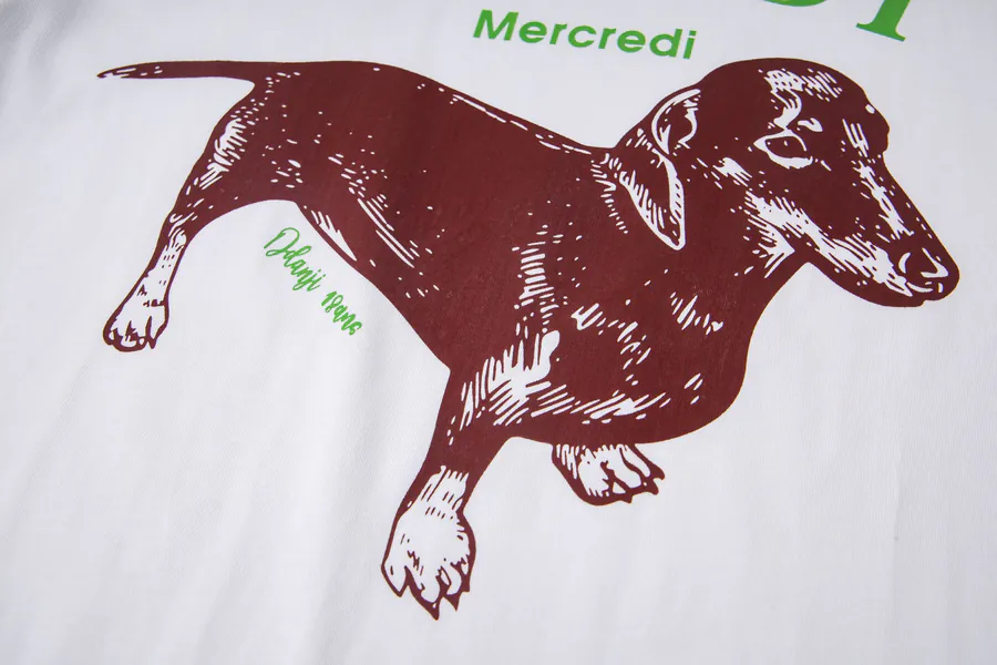 Mardi Mercredi Classic Pug Series Loose T Shirt