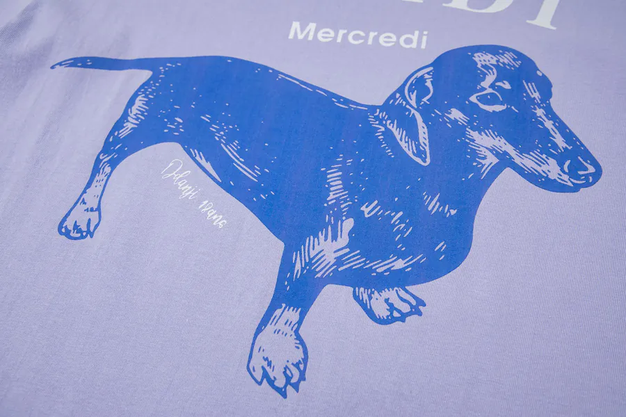 Mardi Mercredi Classic Pug Series Loose Short Sleeve T Shirt