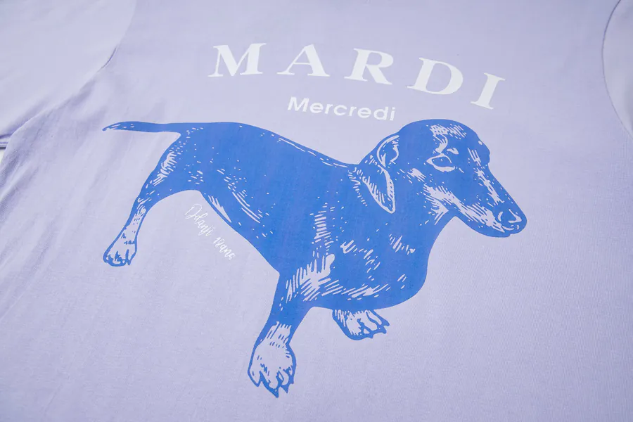 Mardi Mercredi Classic Pug Series Loose Short Sleeve T Shirt