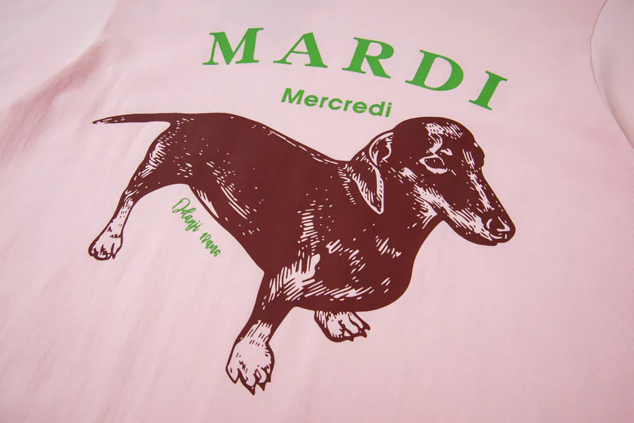 Mardi Mercredi Classic Schnauzer Series Loose T Shirt