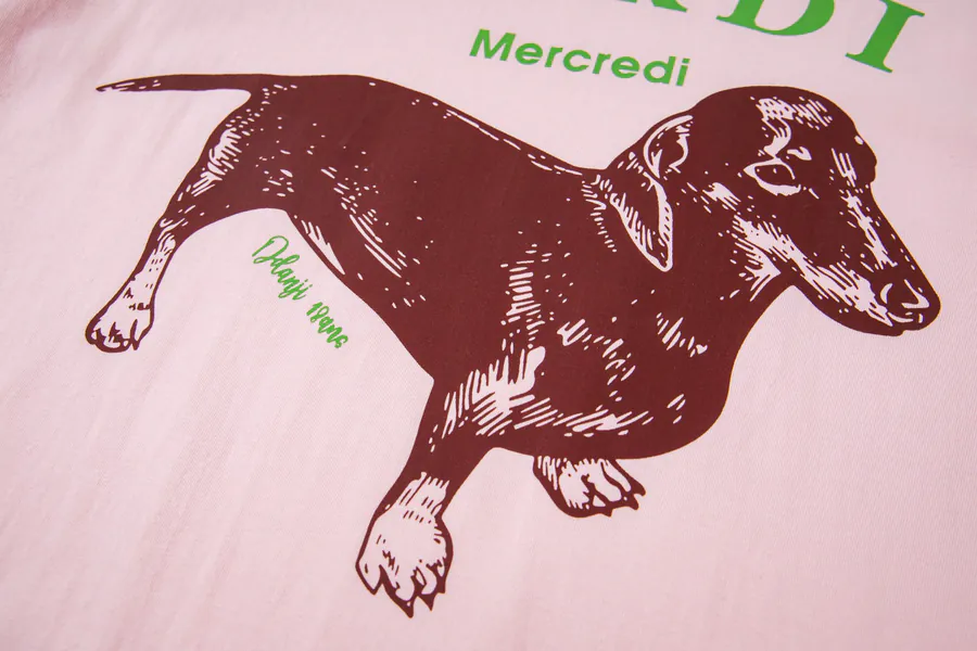 Mardi Mercredi Classic Schnauzer Series Loose T Shirt
