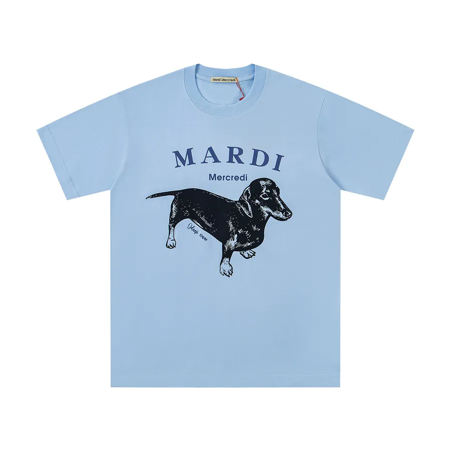 Mardi Mercredi Classic Pug Series Round Neck Short Sleeve T Shirt