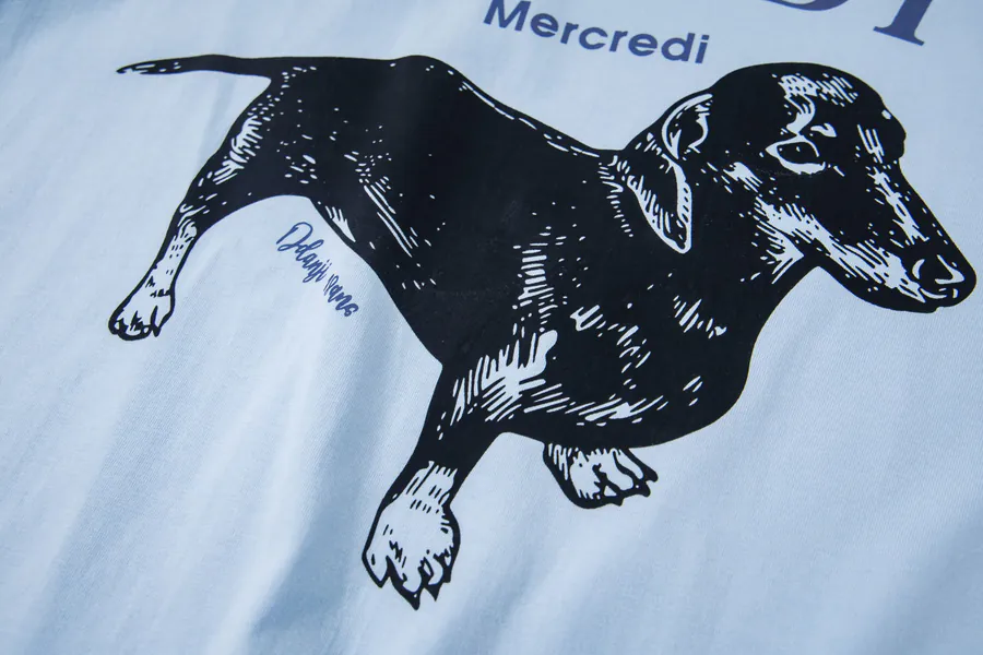 Mardi Mercredi Classic Pug Series Round Neck Short Sleeve T Shirt