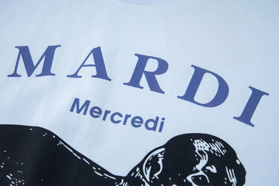 Mardi Mercredi Classic Pug Series Round Neck Short Sleeve T Shirt