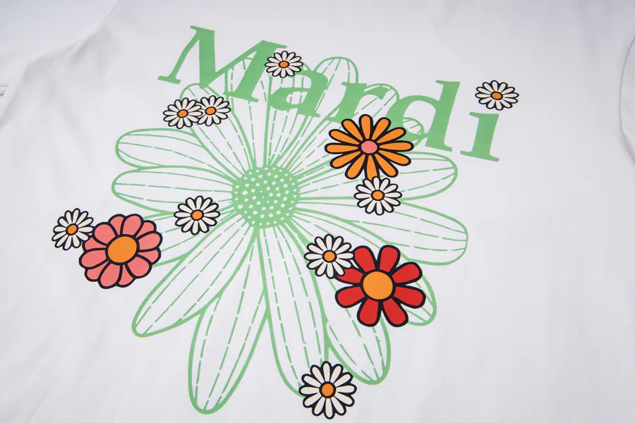 Mardi Mercredi Plant Flower Multi Flower Short Sleeve T Shirt