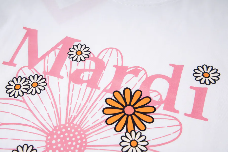 Mardi Mercredi Plant Flower Multi Flower T Shirt
