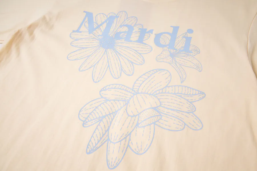 Mardi Mercredi Three Flowers Series Print T Shirt