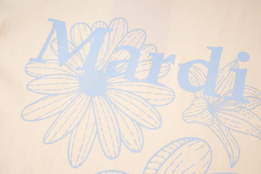 Mardi Mercredi Three Flowers Series Print T Shirt