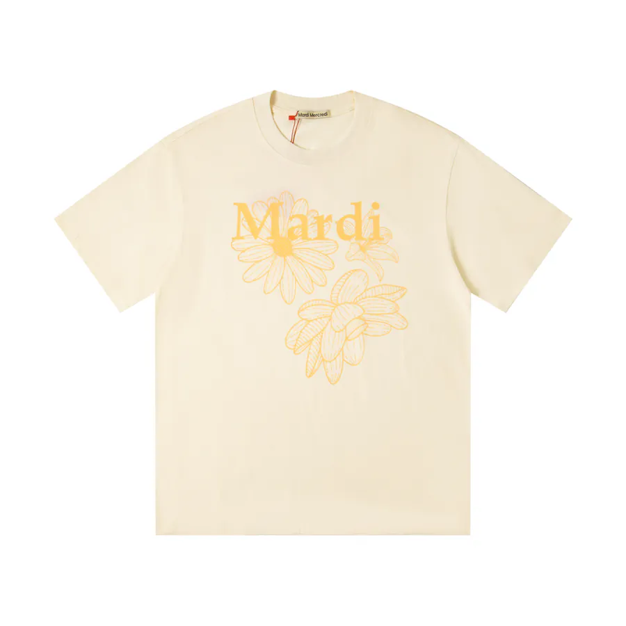 Mardi Mercredi Three Flowers Series Print T Shirt