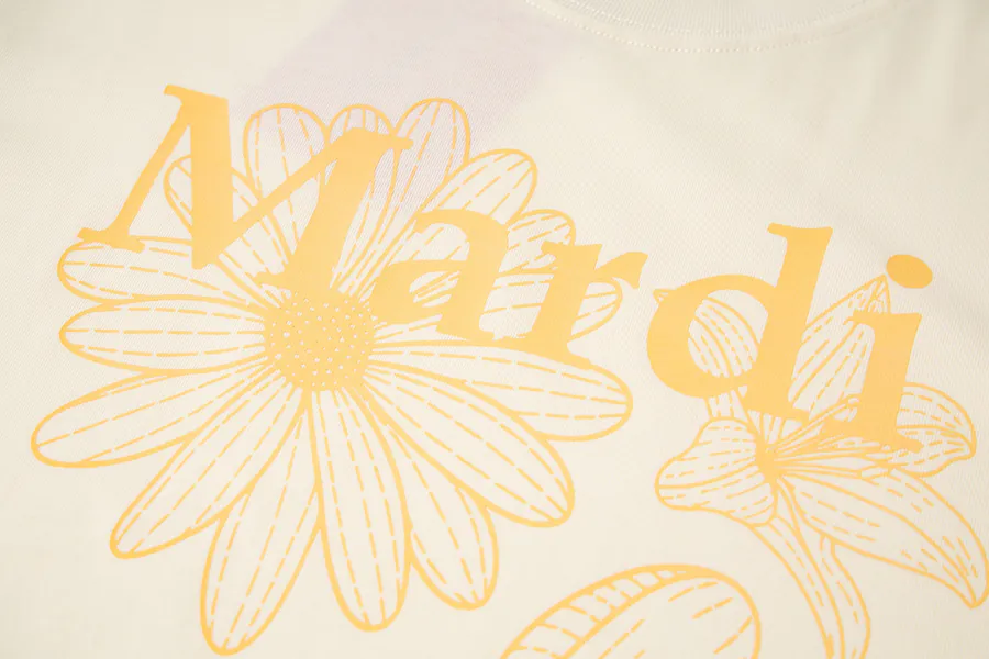 Mardi Mercredi Three Flowers Series Print T Shirt