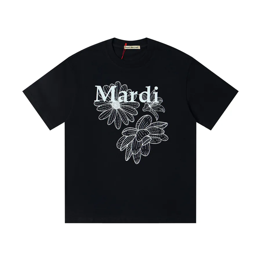 Mardi Mercredi Three Flowers Short Sleeve T Shirt