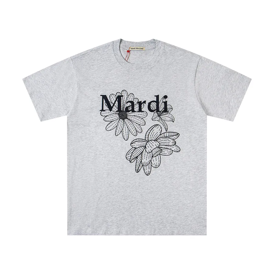 Mardi Mercredi Three Flowers Short Sleeve T Shirt