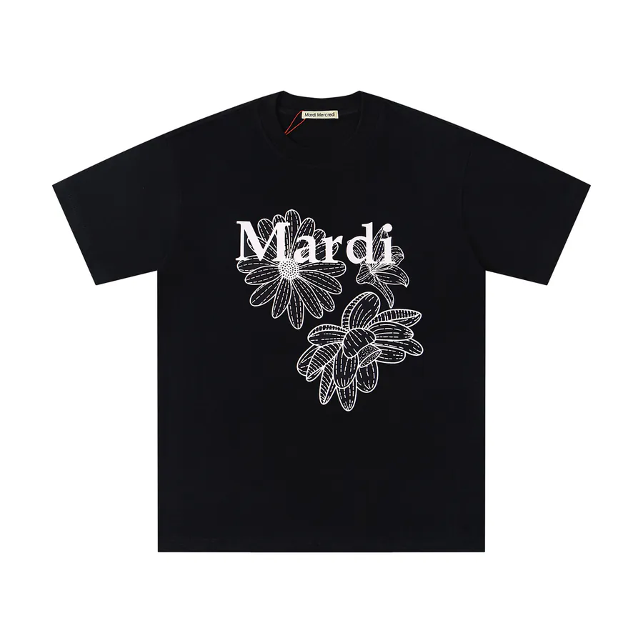Mardi Mercredi Three Flowers Short Sleeve T Shirt
