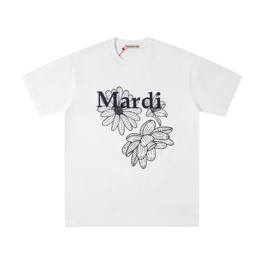 Mardi Mercredi Three Flowers Series Print T Shirt