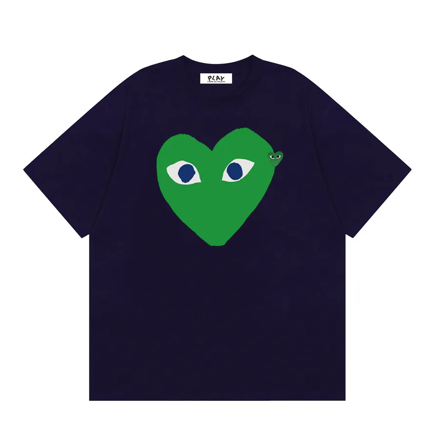Green Heart Love Print T Shirt with Small Logo Limited Edition