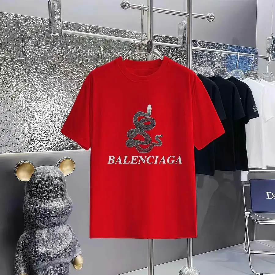 Balenciaga Limited Edition Parisian Print Round Neck T Shirt