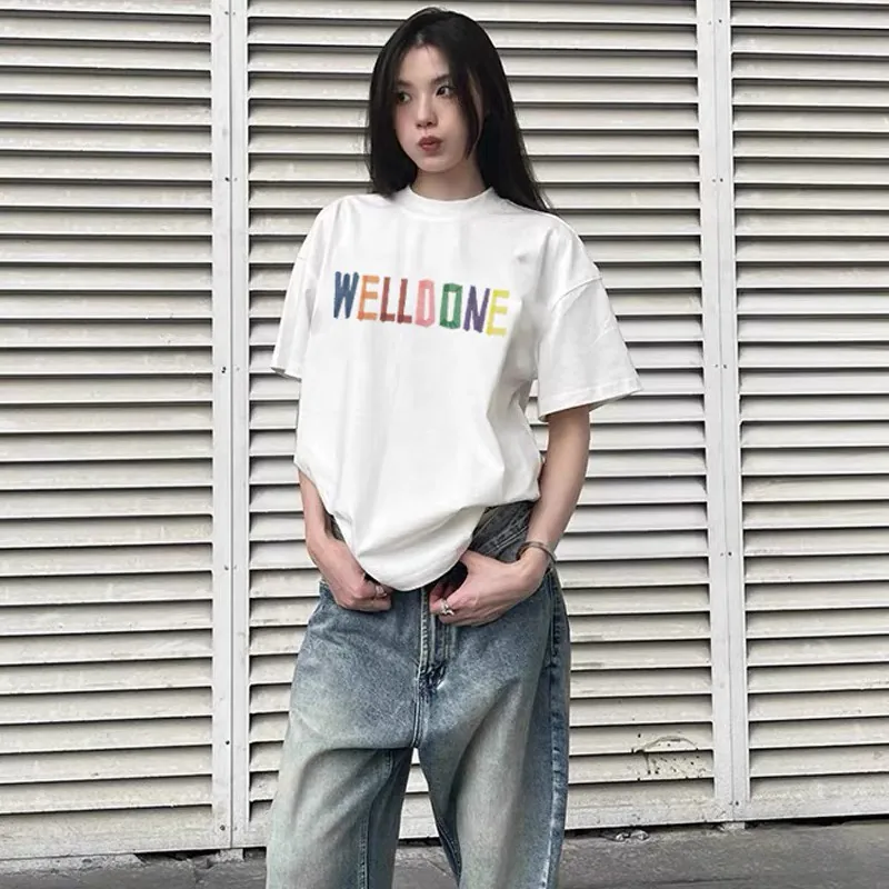 WE11DONE 25ss New Color Letter Print Short Sleeve