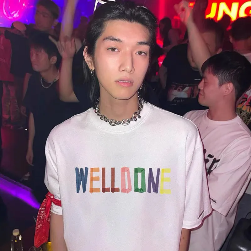 WE11DONE 25ss New Color Letter Print Short Sleeve