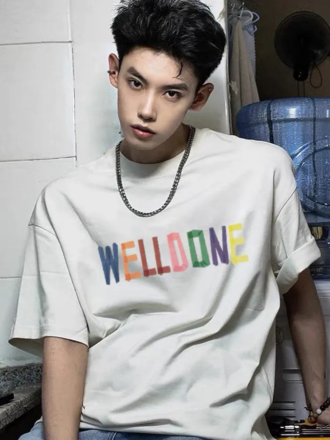 WE11DONE 25ss New Color Letter Print Short Sleeve