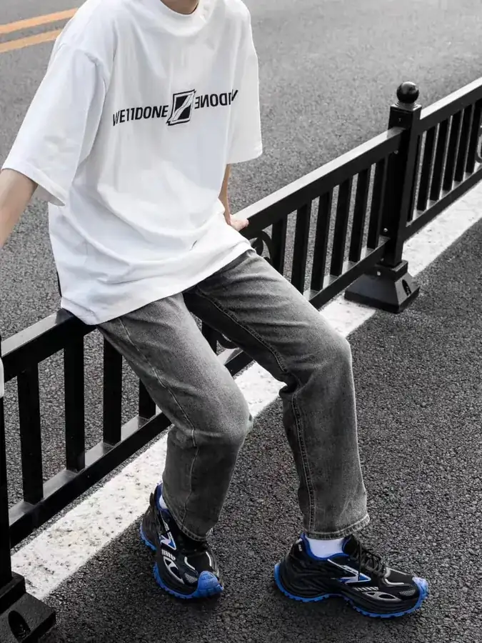 WE11DONE 25ss New Logo Letter Print Short Sleeve