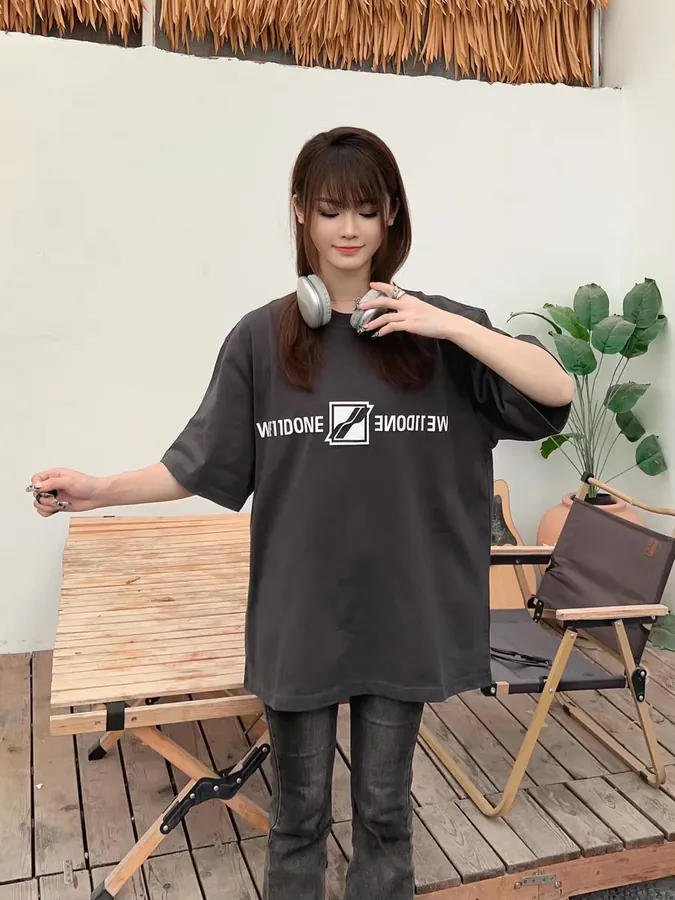 WE11DONE 25ss New Logo Letter Print Short Sleeve