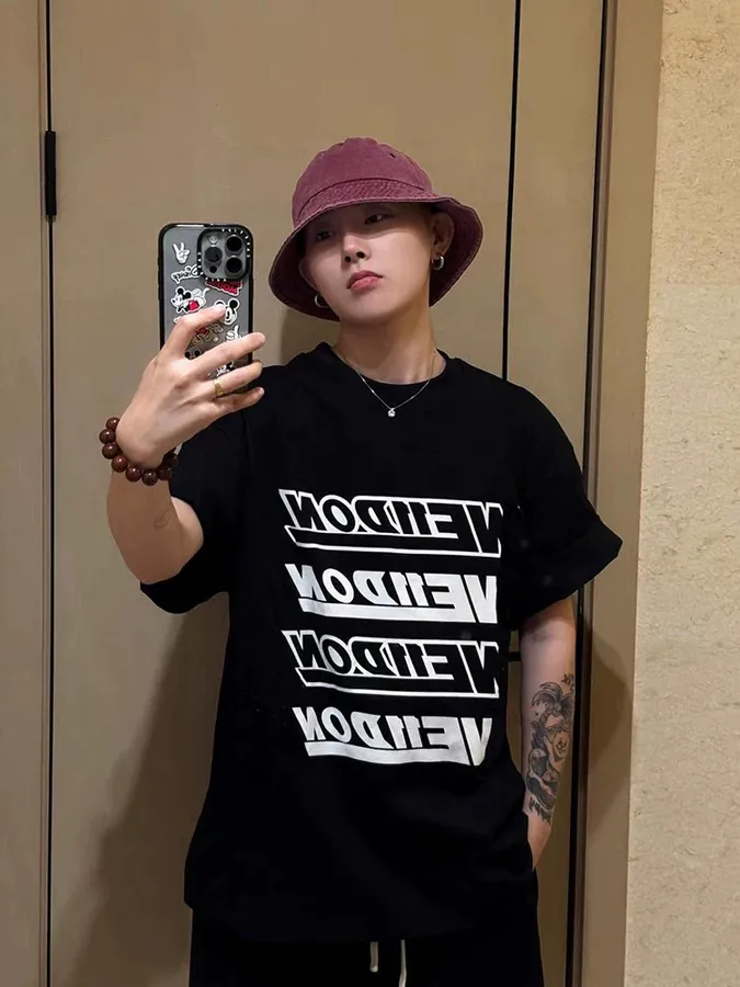 WE11DONE 25ss New Letter Bullet Print Short Sleeve