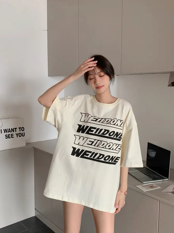 WE11DONE 25ss New Letter Bullet Print Short Sleeve