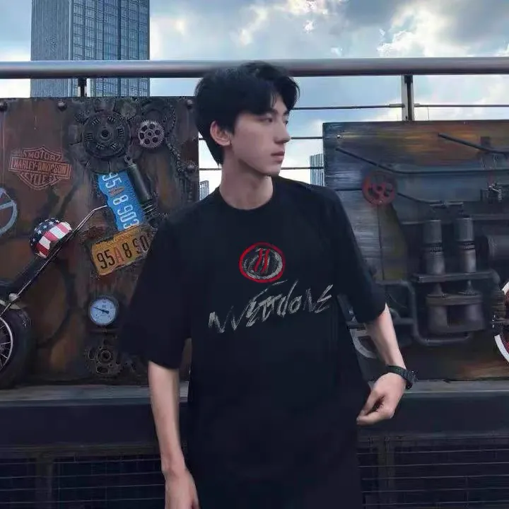WE11DONE 25ss Streetwear American Style Logo Print T Shirt